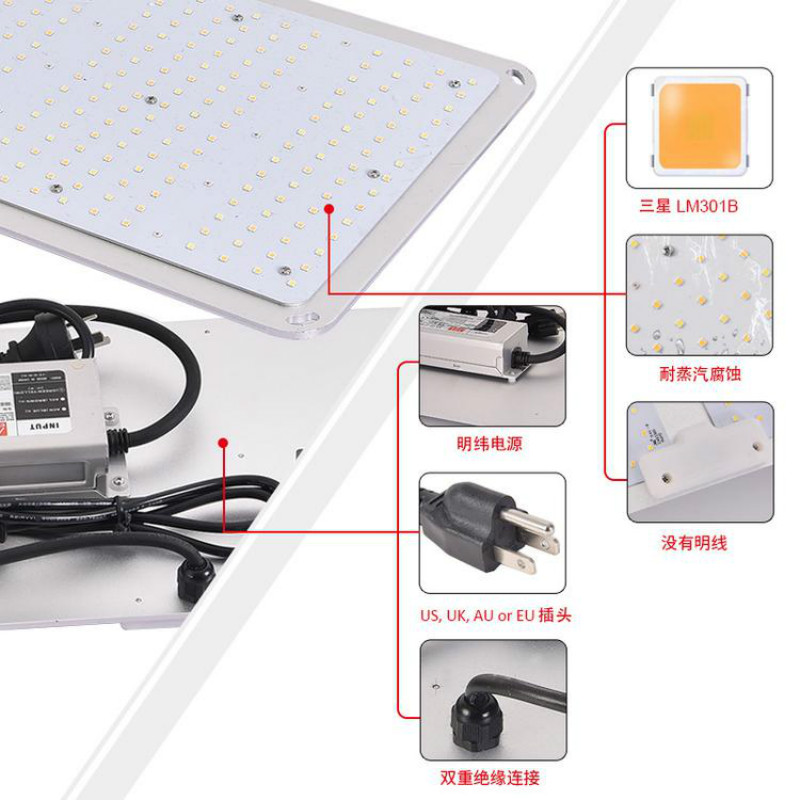 防雨淋量子板植物生长灯 300W植物补光灯 西红柿补光灯 火龙果蓝莓补光灯