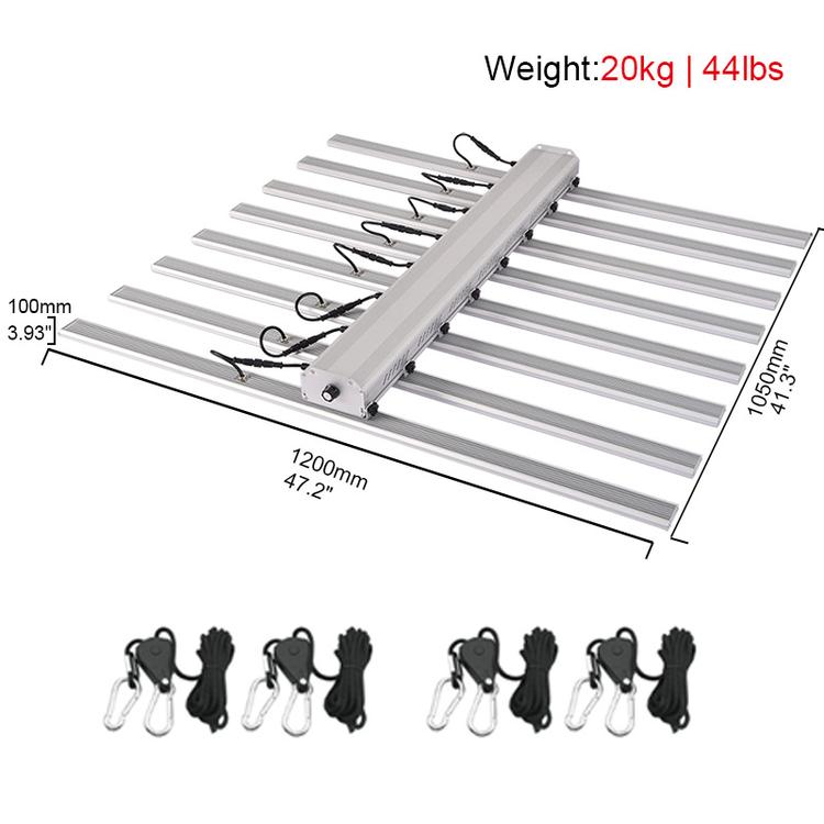 LED植物照明公司直供欧美工业大麻种植灯具600W多路可调光八爪鱼植物灯